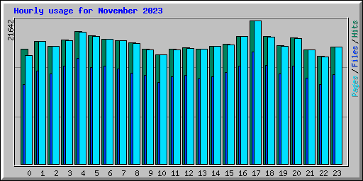 Hourly usage for November 2023