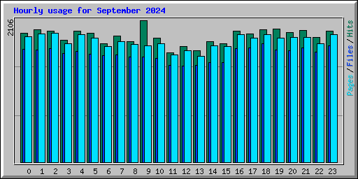 Hourly usage for September 2024